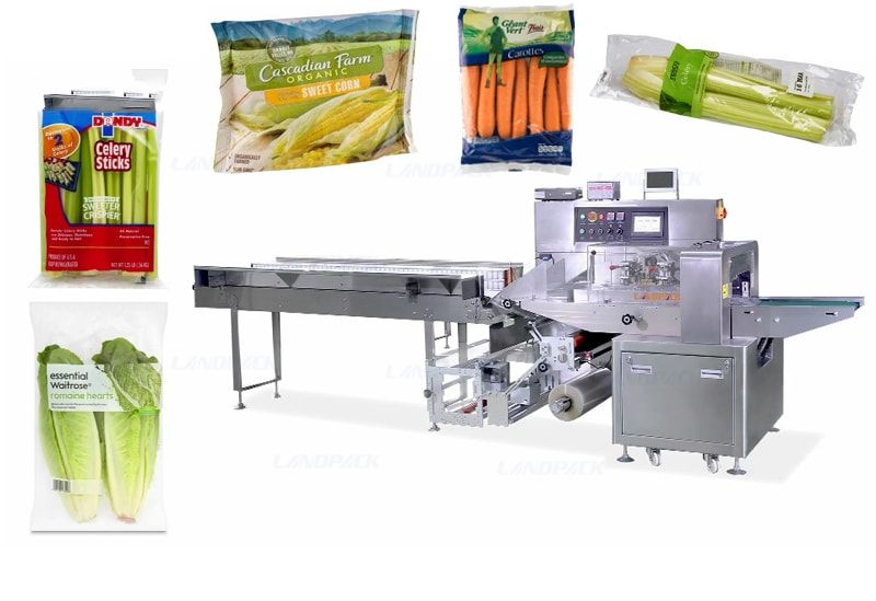 Multifunction Flow Wrap Machine Vegetable Packaging Machine Price