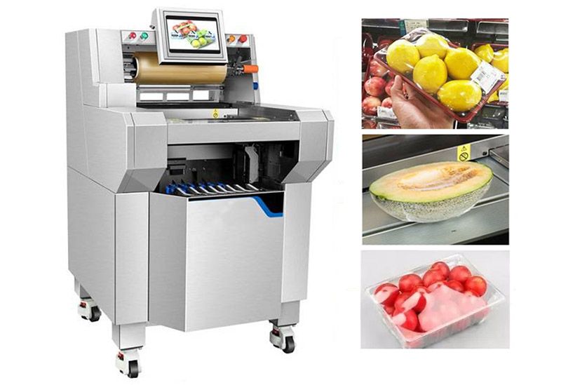 Fully Automatic Vegetable/ Meat/ Fruit Stretch Cling Preservation Film Packing Machine
