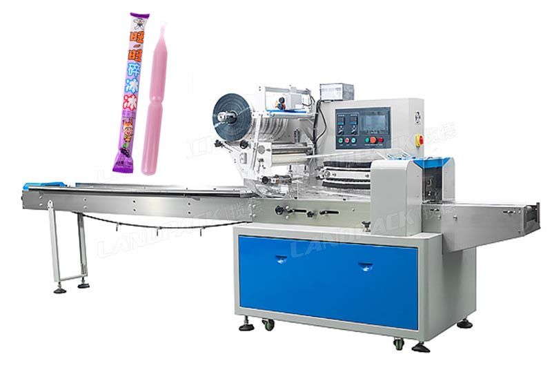 Automatic Ice Popsicles Pillow Bag Flow Wrapping Machine