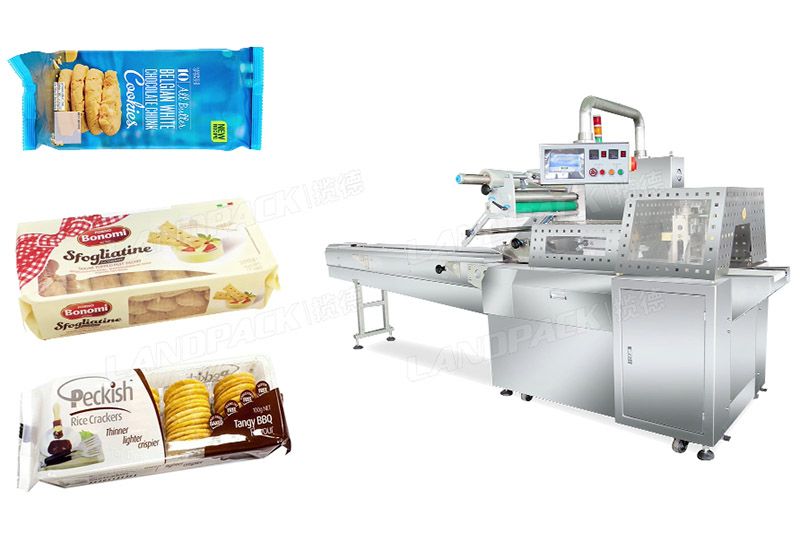 Automatic Rusk Horizontal Flow Wrapping Tray Packing Machine