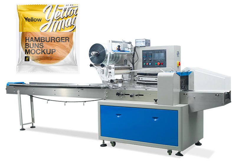 Horizontal Rotary Bun Packaging Machine Up Paper