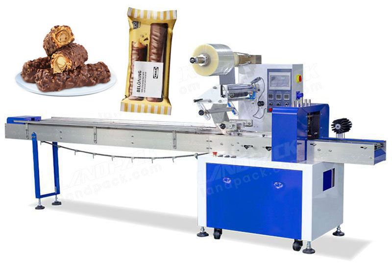 Automatic Chocolate Bar Wrapping Machine With Three Servos