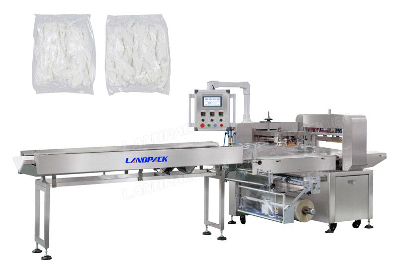 Handmade Steamed Rice Roll Pillow Packaging Machine With Finished Product Conveyor