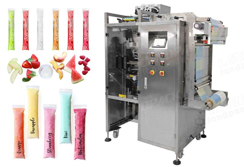 Multi-Track Side Sealing Long Strip Liquid Popsicle Packing Machine