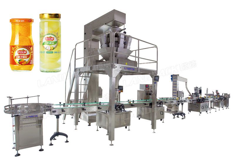 Canned Fruit Filling Machine With Labeling Machine