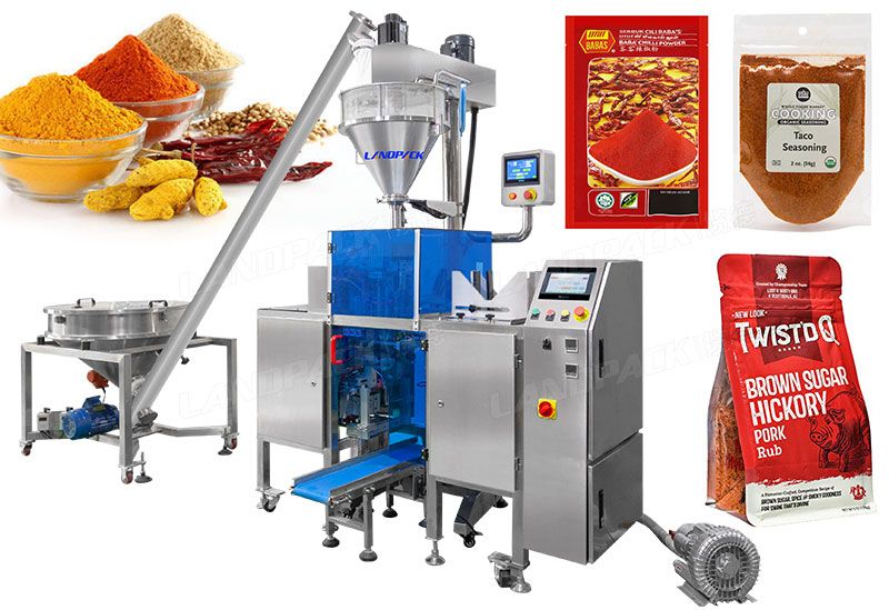 Mini Premade Pouch Stand Up Zipper Doypack Powder Packing Machine With Screw Metering Machine