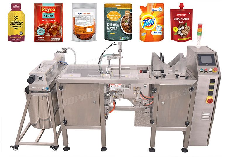 Low Price Liquid Stand Up Pouch Mini Doypack Filling And Packing Machine