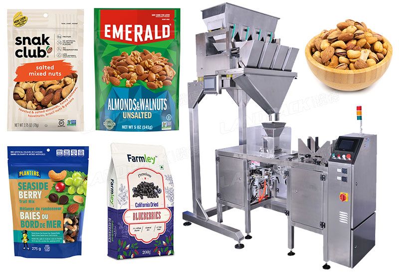 Low Price Mini Doypack Packaging Machine With 4 Linear Weigher