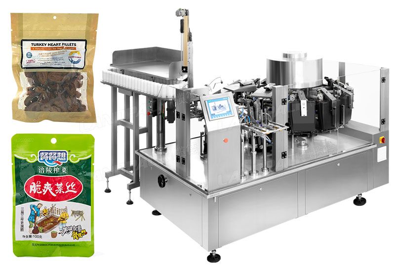 High Quality Vacuum Food Rotary Pouch Packing Machine