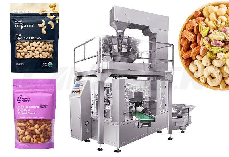 Stand up Pouch Filling and Sealing Machine With Multihead Weigher