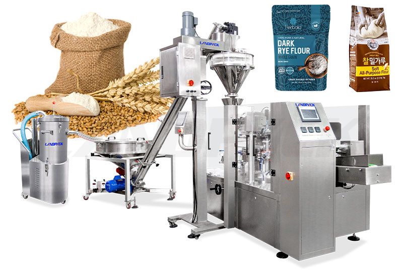 Automatic Powder Rotary Pouch Doypack Filling And Sealing Machine