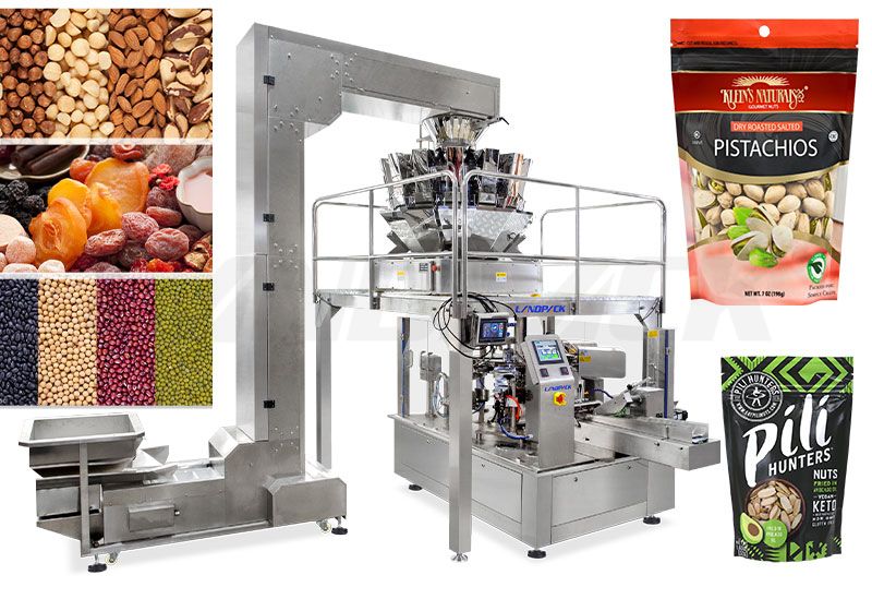 Automatic Premade Pouch Doypack Packing Machine With Multihead Weigher