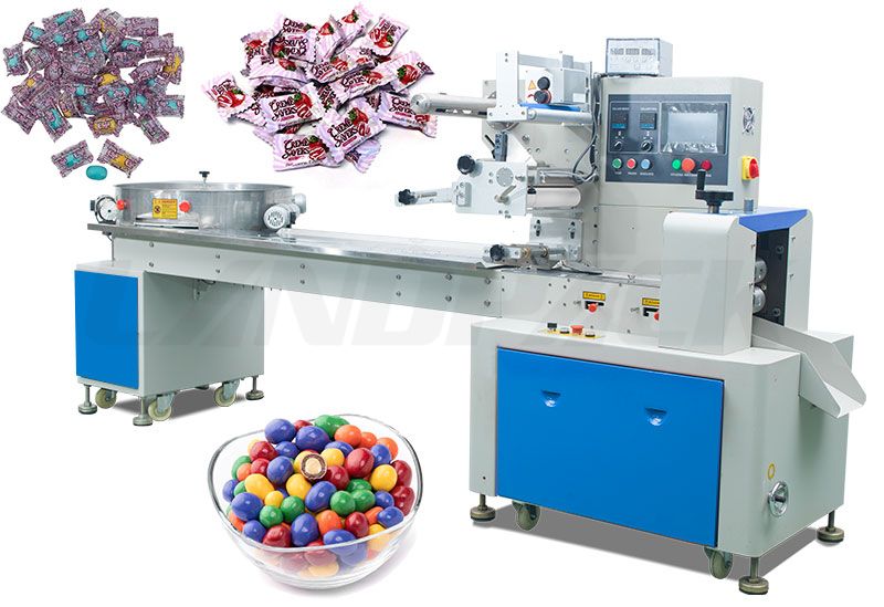 Hight Speed Pillow Pack Machine For Special-Shaped Candies And Solid Blocks