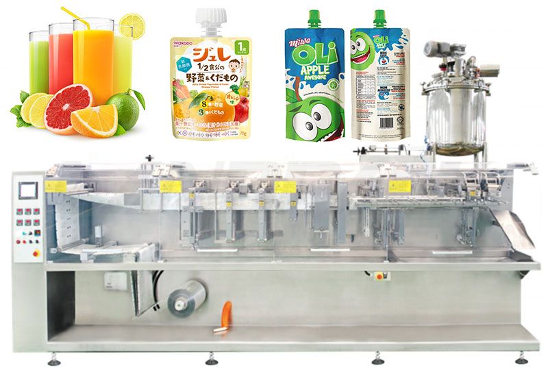 Automatic Liquid Horizontal Form Fill Seal Machine For Spout Stand Up Pouch