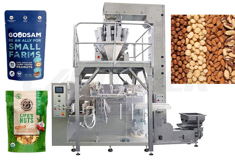 Automatic Granule Horizontal Form Fill Seal Machine With Multihead Weigher