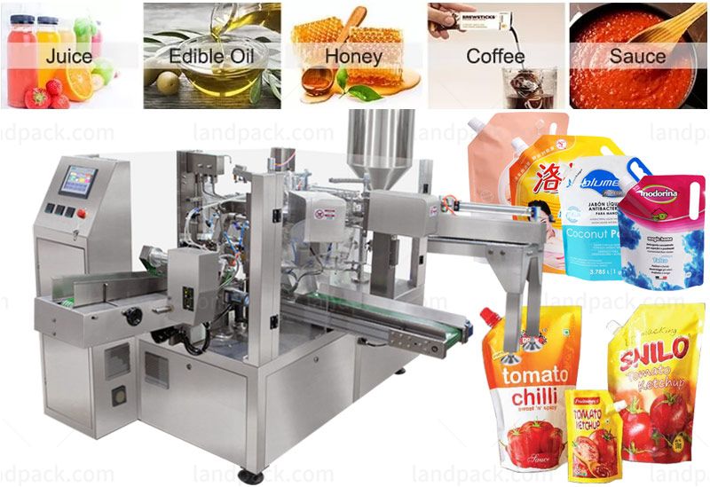 Automatic Liquid Spout Pouch Premade Pouch Packing Machine