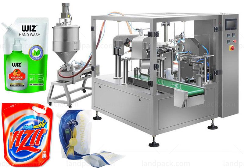 Automatic Rotary Liquid Premade Spout Pouch Filling Machine