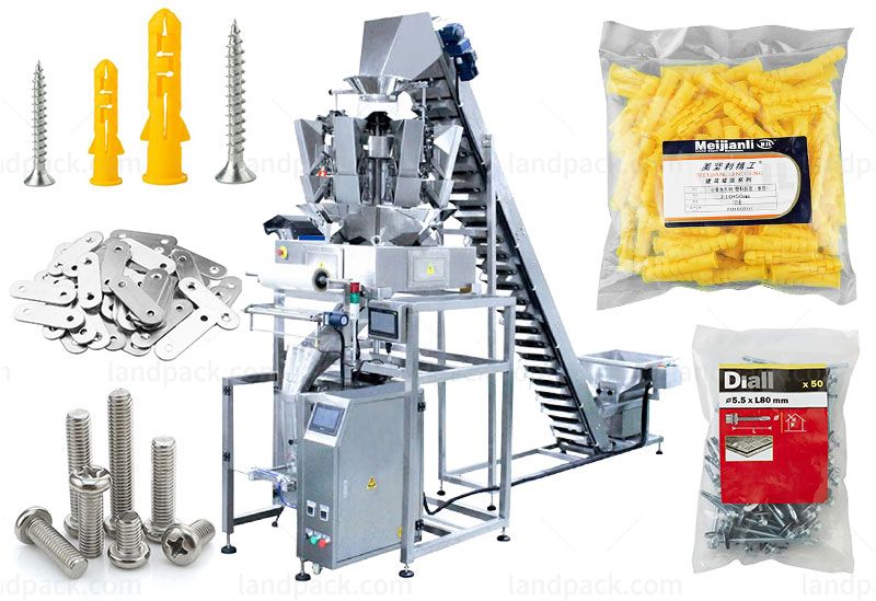 Automatic Fastener Vertical Packing Machine With Multihead Weigher