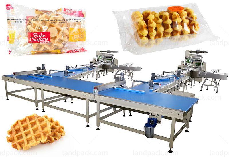 Automatic Wheat Bread Feeding Flow Pillow Type Wrapping Packing Line