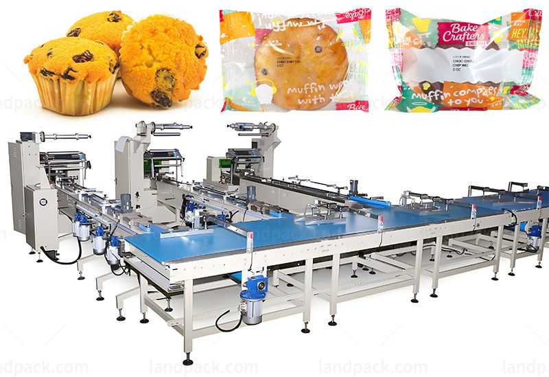 Automatic Feeding Packing Line Horizontal Bread Packaging Machine For Pillow Bag