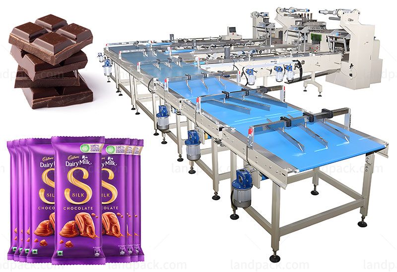 Automatic Bread Ciabatta Chocolate Feeding Flow Wrapping Packing Machine Line