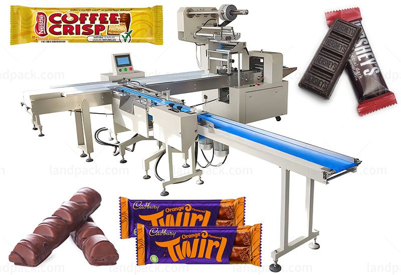 Automatic Snack Chocolate Bar Protein Bar Pillow Pack Flow Feeding Packing Machine