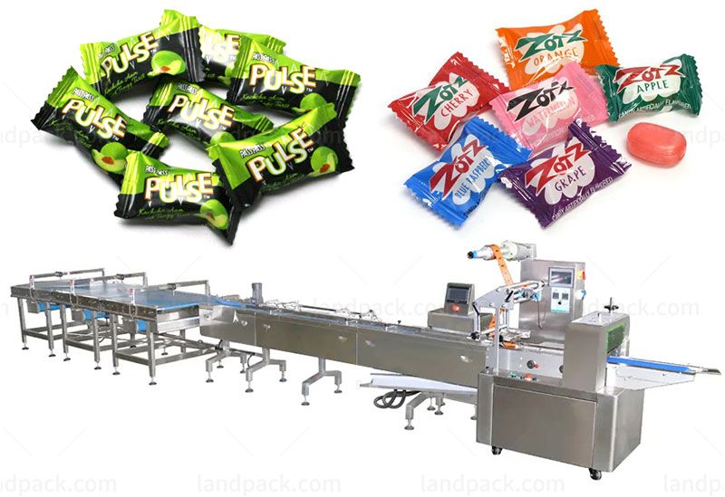 Automatic Candy Toffee Caramel Marshmallow Feeding Wrapping Packing Line