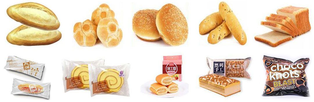 Frequency Bread Rolls Flow Packing Machine With Labeling