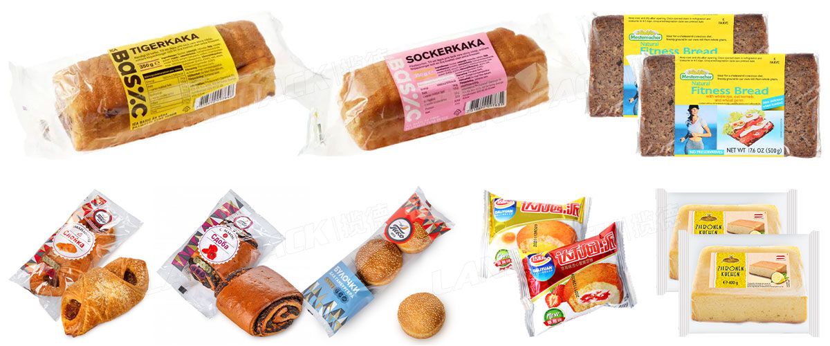Automatic Feeding Packaging line Snack Food Packing Machine For Bread