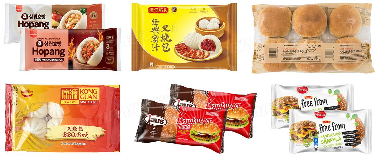 Automatic Chocolate Bar Bun Bread Biscuit Feeding Package Machine Line